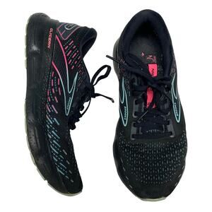 Brooks Women’s Glycerin 20 Black Pink Athletic Lace Up Nursing Shoes Size 9.5